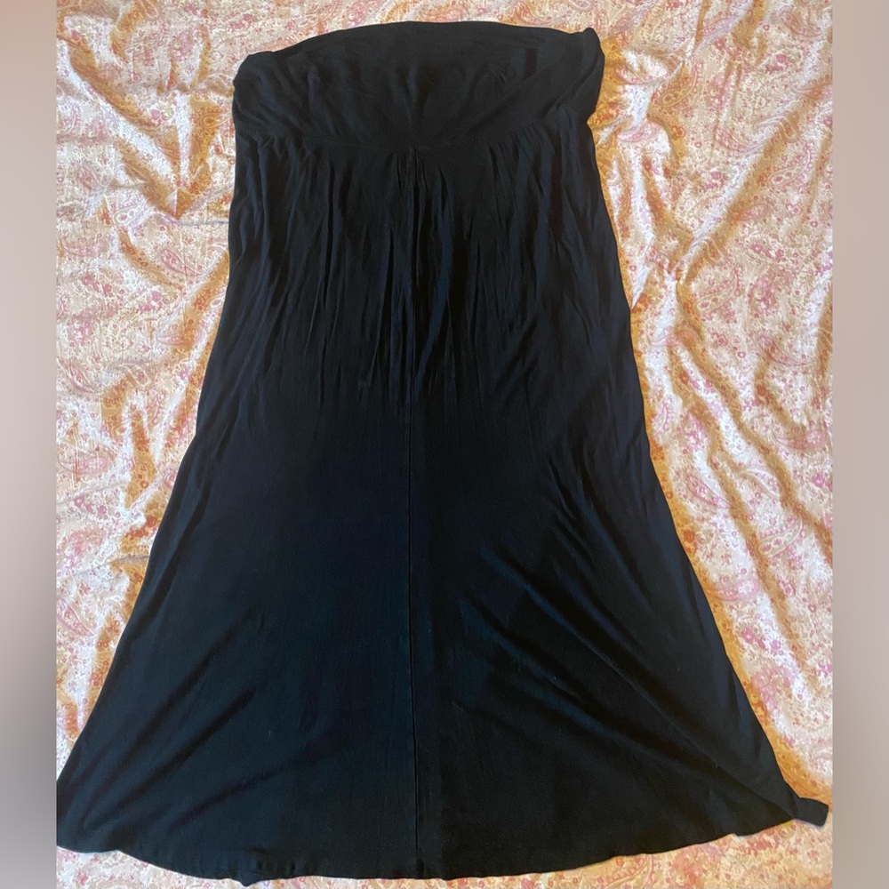 Black Liz Lange Maternity Maxi Skirt